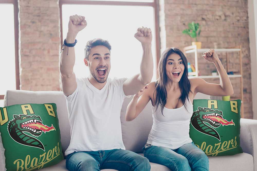 NCAA UAB Blazers Alumni Throw Pillow 18x18 Inches