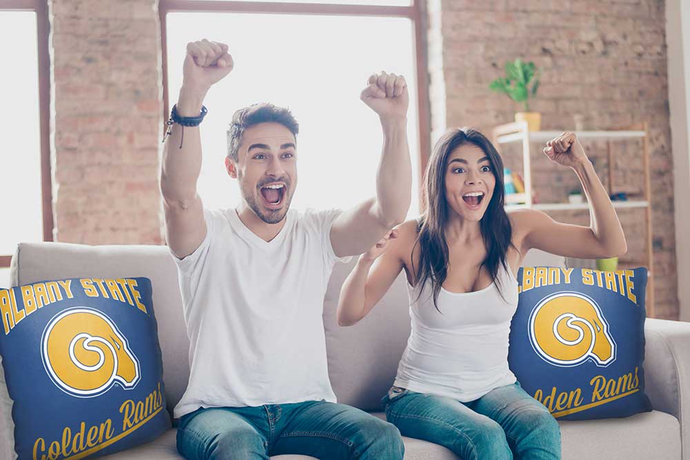 NCAA Albany State Golden Rams Alumni Throw Pillow 18x18 Inches