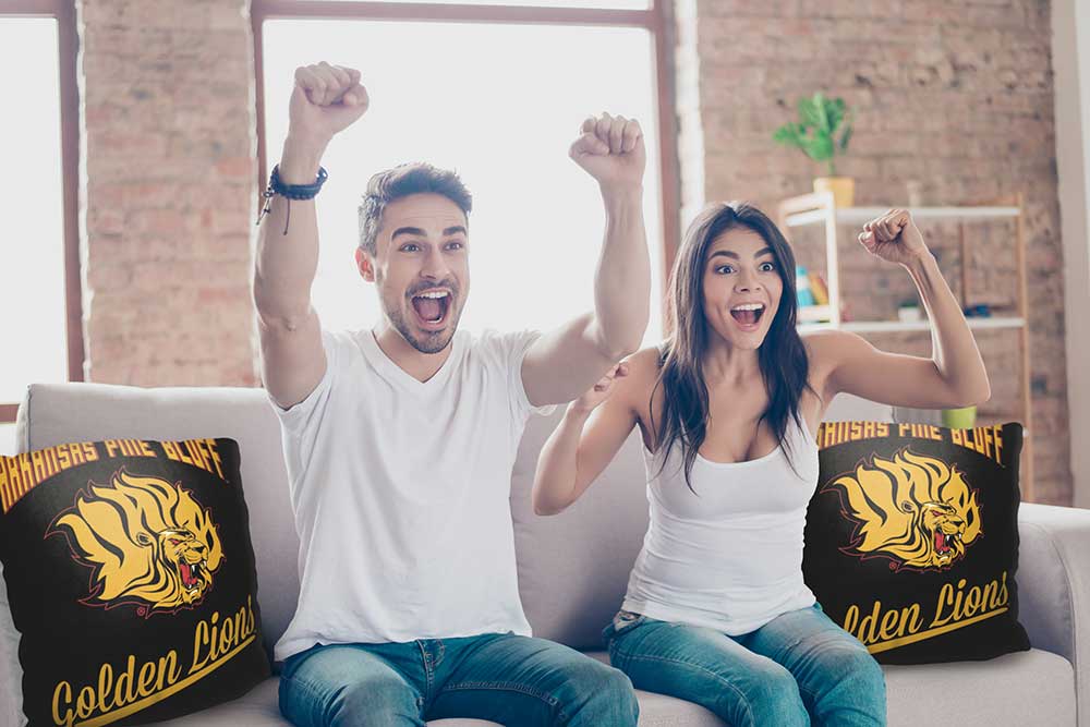 NCAA Arkansas Pine Bluff Golden Lions Alumni Throw Pillow 18x18 Inches