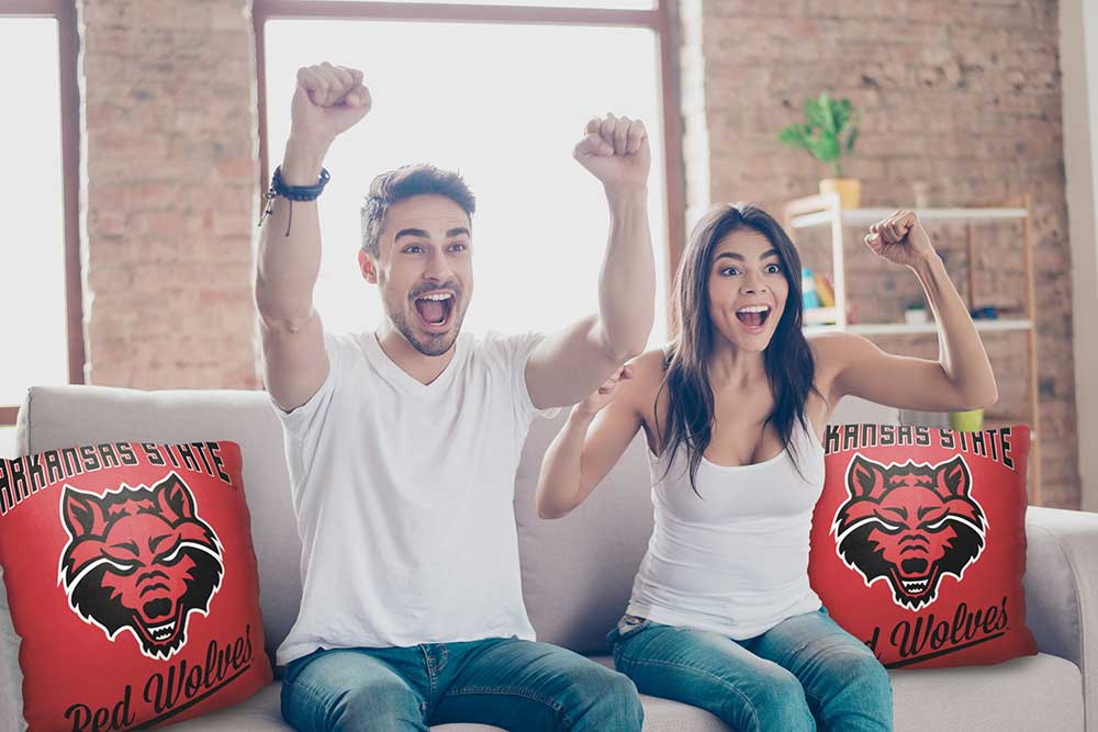 NCAA Arkansas State Red Wolves Alumni Throw Pillow 18x18 Inches