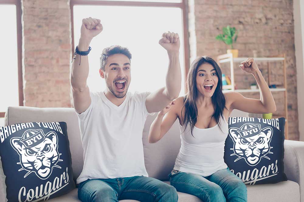 NCAA BYU Cougars Alumni Throw Pillow 18x18 Inches