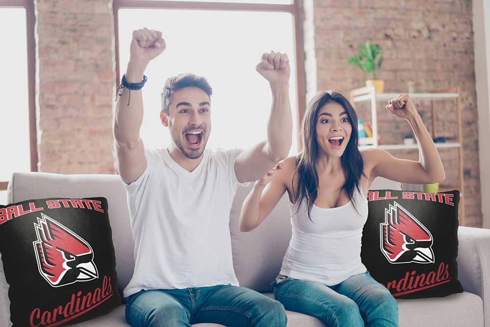 NCAA Ball State Cardinals Alumni Throw Pillow 18x18 Inches