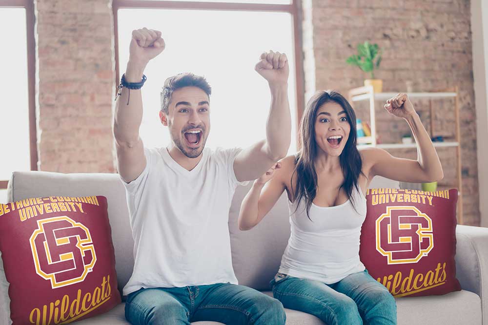 NCAA Bethune Cookman Wildcats Alumni Throw Pillow 18x18 Inches