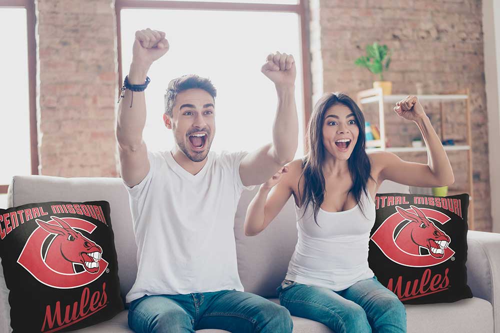 NCAA Central Missouri Mules Alumni Throw Pillow 18x18 Inches