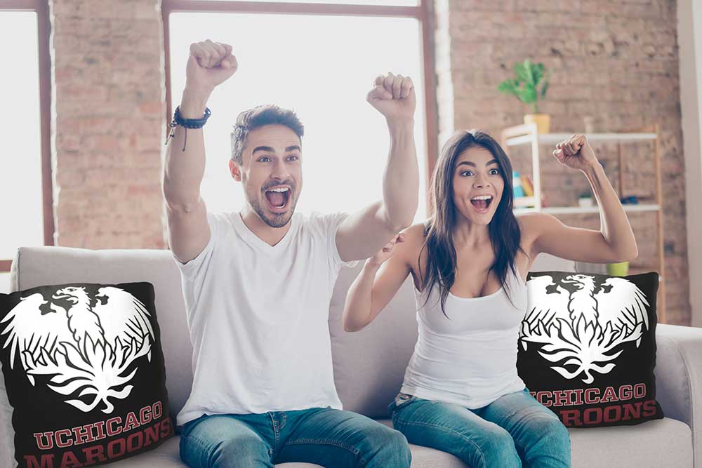 NCAA Chicago Maroons Alumni Throw Pillow 18x18 Inches