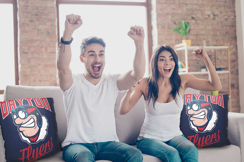 NCAA Dayton Flyers Alumni Throw Pillow 18x18 Inches