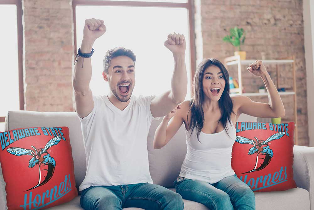 NCAA Delaware State Hornets Alumni Throw Pillow 18x18 Inches