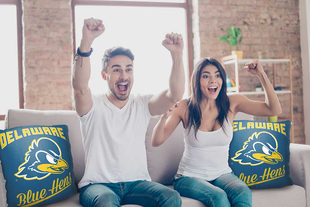 NCAA Delaware Blue Hens Alumni Throw Pillow 18x18 Inches