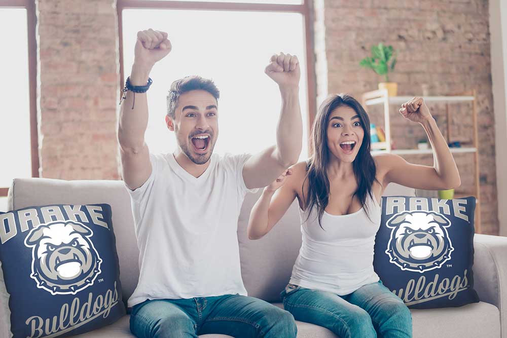 NCAA Drake Bulldogs Alumni Throw Pillow 18x18 Inches