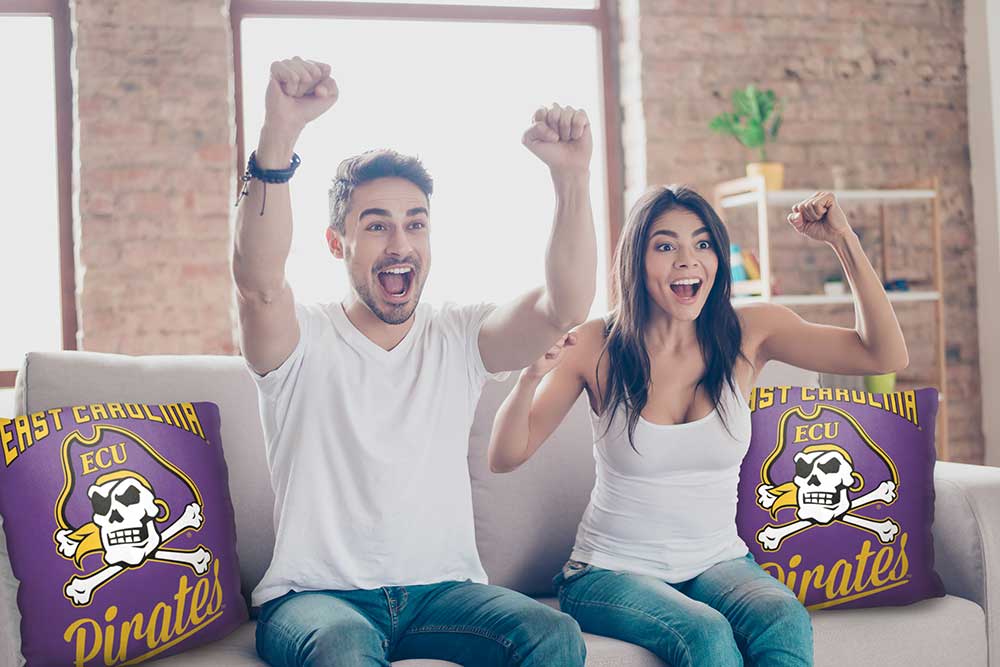 NCAA East Carolina Pirates Alumni Throw Pillow 18x18 Inches