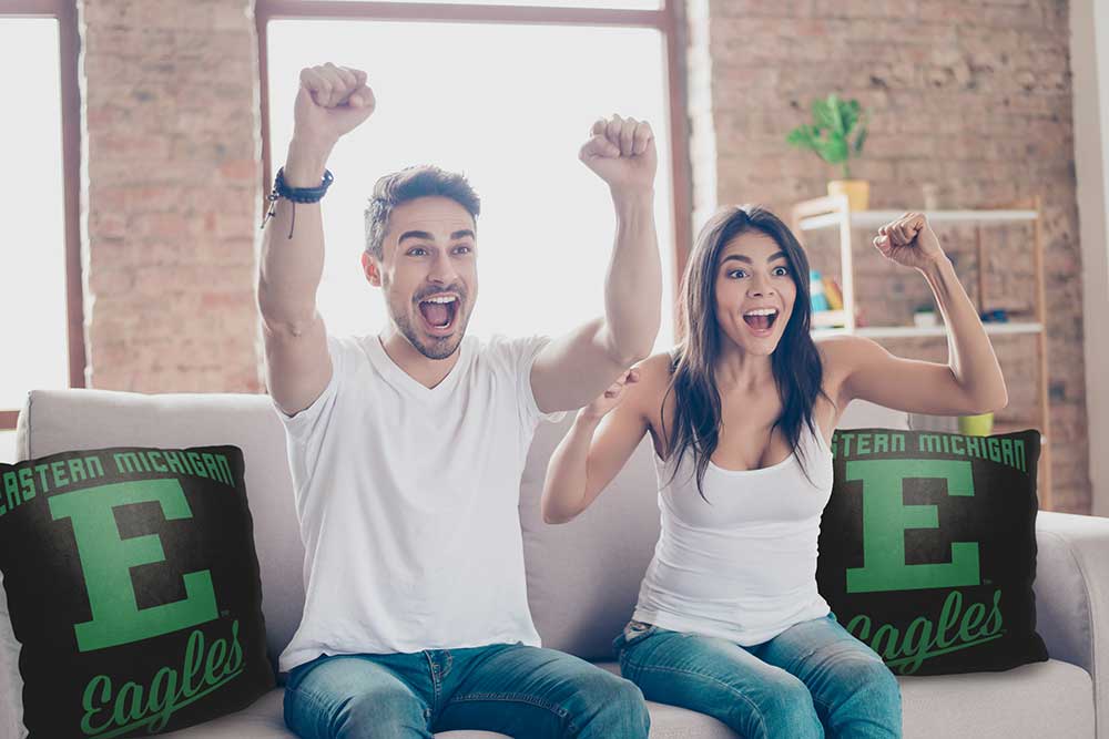 NCAA Eastern Michigan Eagles Alumni Throw Pillow 18x18 Inches