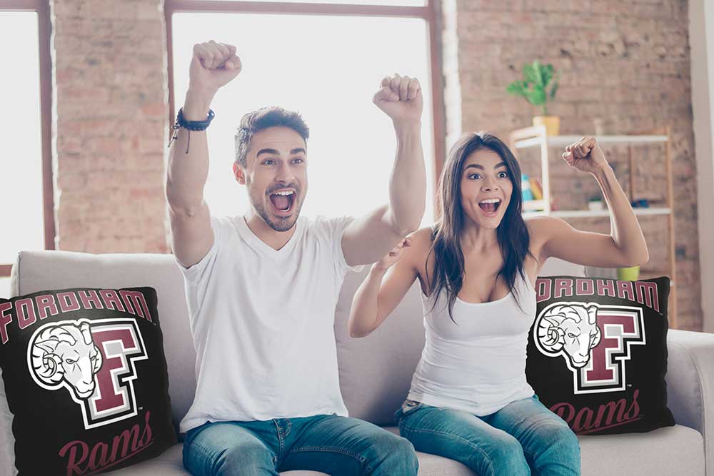 NCAA Fordham Rams Alumni Throw Pillow 18x18 Inches