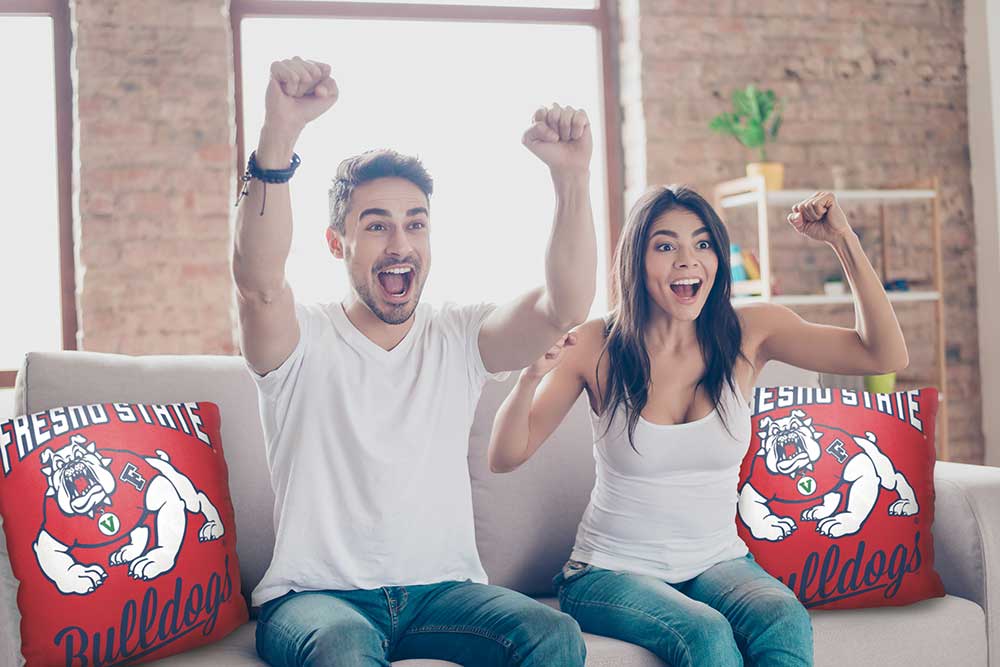 NCAA Fresno State Bulldogs Alumni Throw Pillow 18x18 Inches