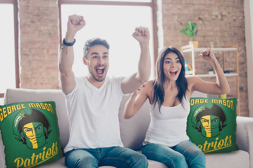 NCAA George Mason Patriots Alumni Throw Pillow 18x18 Inches