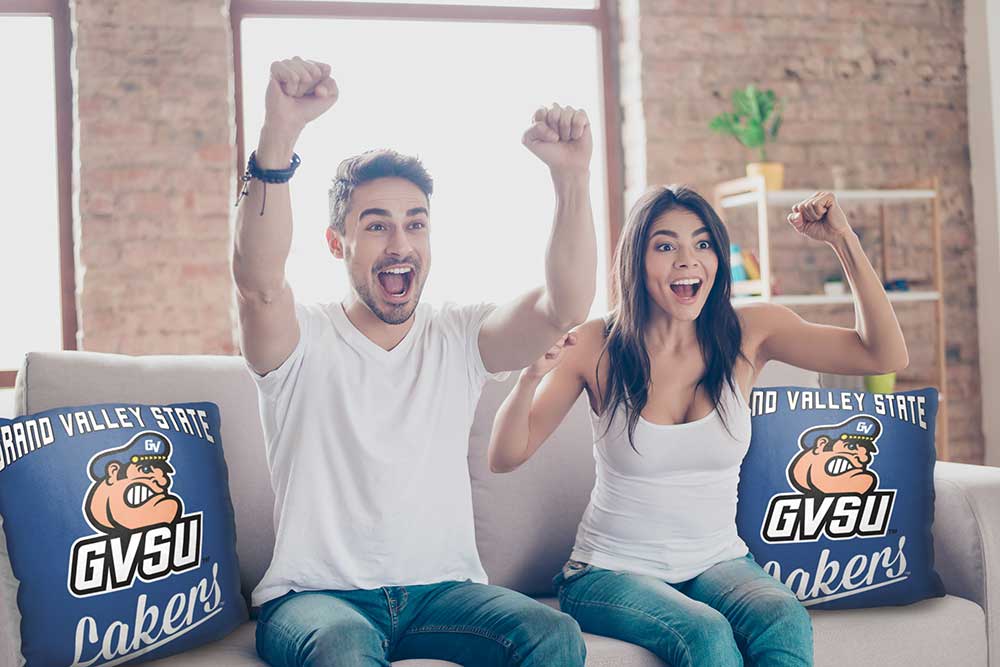 NCAA Grand Valley State Lakers Alumni Throw Pillow 18x18 Inches