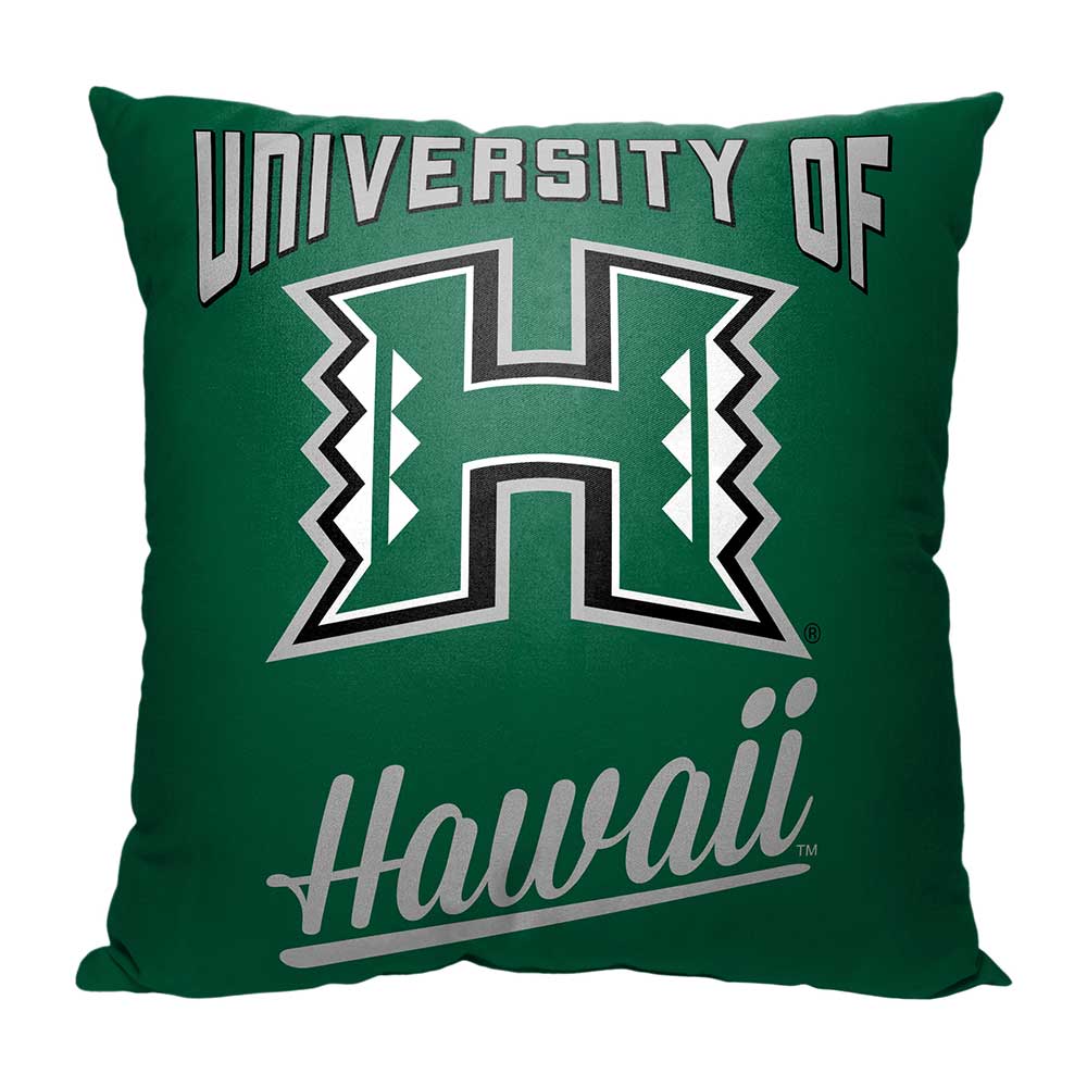 NCAA Hawaii Warriors Alumni Throw Pillow 18x18 Inches