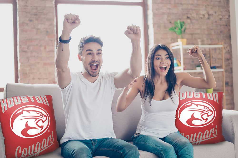 NCAA Houston Cougars Alumni Throw Pillow 18x18 Inches