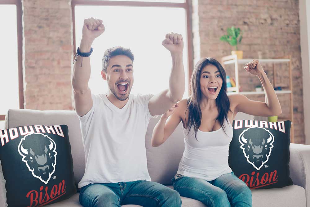 NCAA Howard Bison Alumni Throw Pillow 18x18 Inches