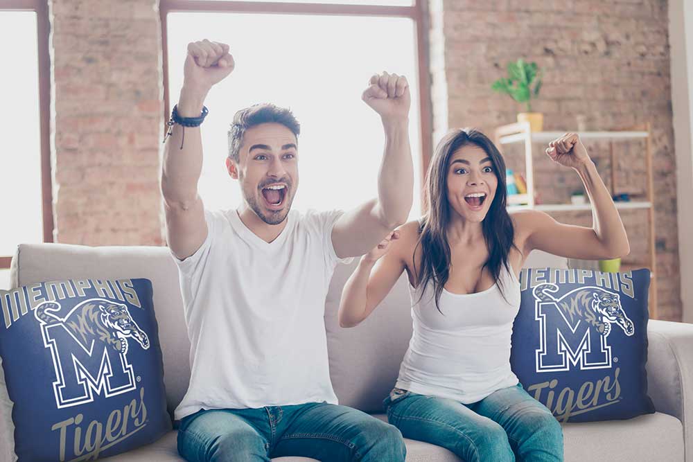 NCAA Memphis Tigers Alumni Throw Pillow 18x18 Inches