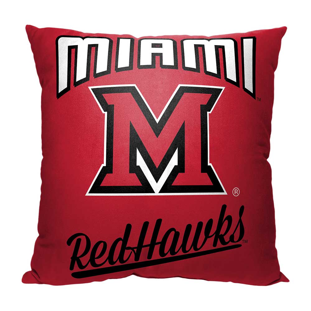 NCAA Miami Of Ohio Redhawks Alumni Throw Pillow 18x18 Inches