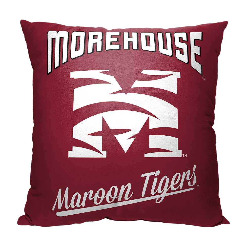 NCAA Morehouse Maroon Tigers Alumni Throw Pillow 18x18 Inches
