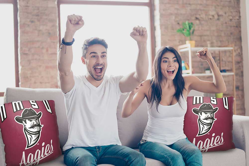 NCAA New Mexico State Aggies Alumni Throw Pillow 18x18 Inches