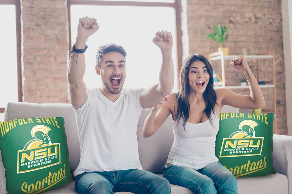 NCAA Norfolk State Spartans Alumni Throw Pillow 18x18 Inches