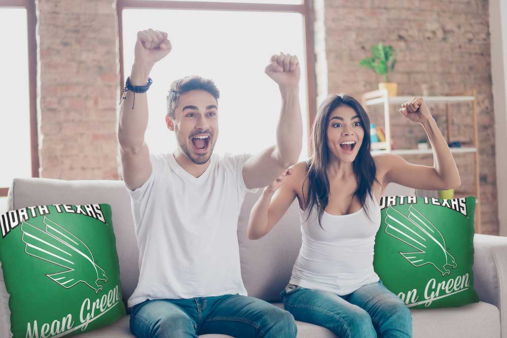 NCAA North Texas Mean Green Alumni Throw Pillow 18x18 Inches