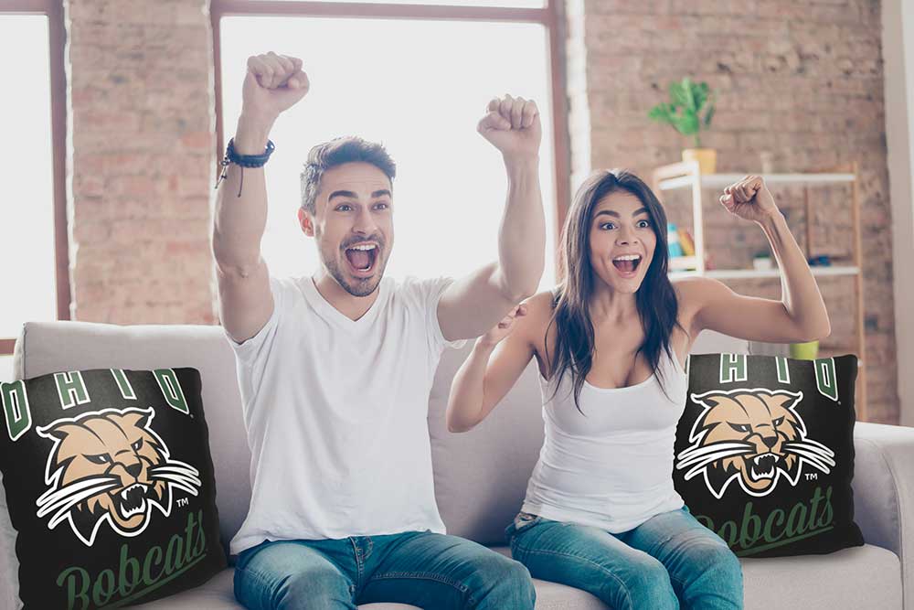 NCAA Ohio Bobcats Alumni Throw Pillow 18x18 Inches