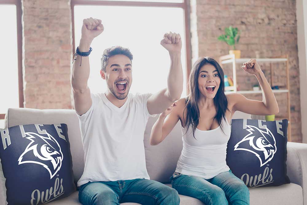 NCAA Rice Owls Alumni Throw Pillow 18x18 Inches