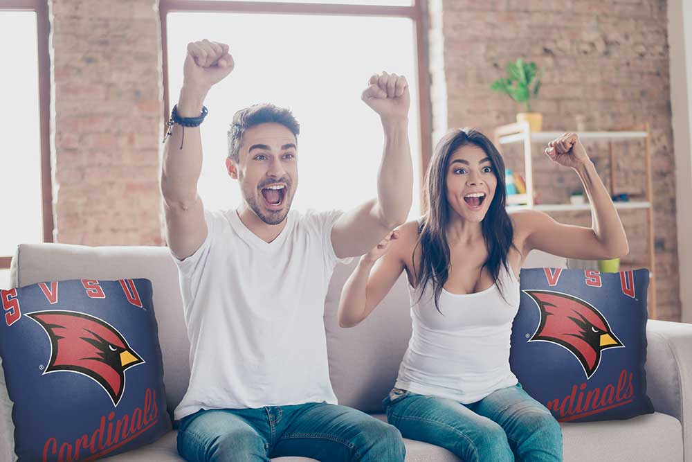 NCAA Saginaw Valley State Cardinals Alumni Throw Pillow 18x18 Inches