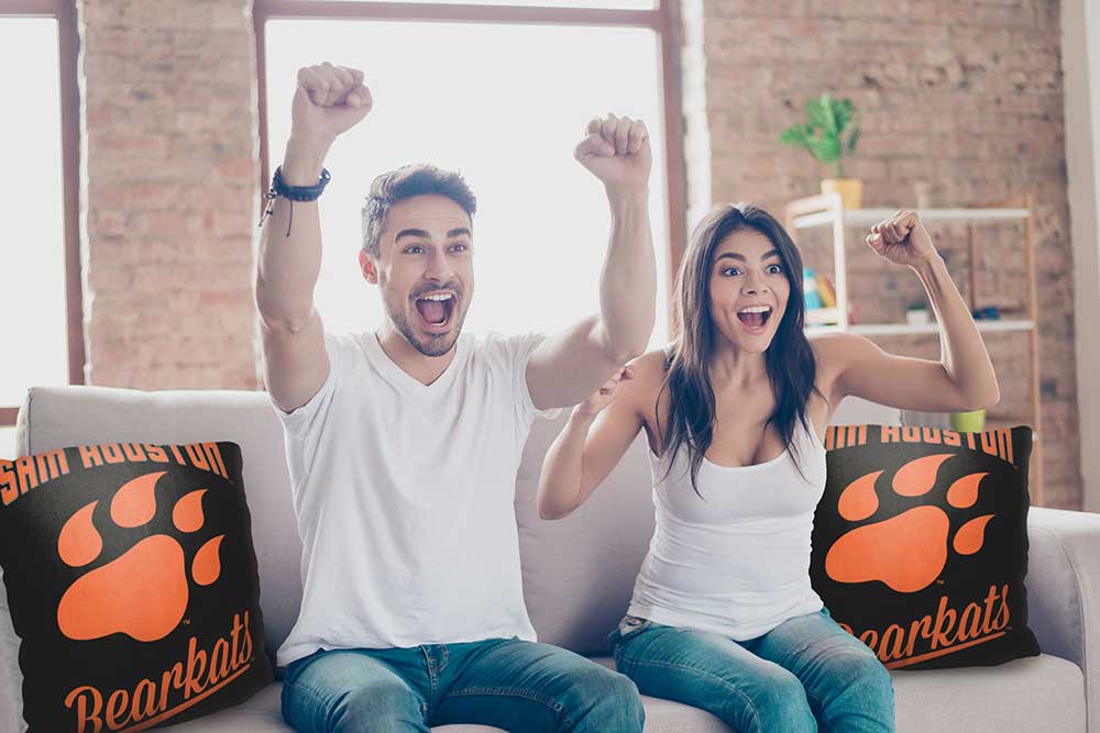 NCAA Sam Houston State Bearkats Alumni Throw Pillow 18x18 Inches