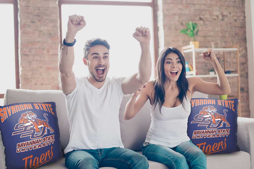 NCAA Savannah State Tigers Alumni Throw Pillow 18x18 Inches