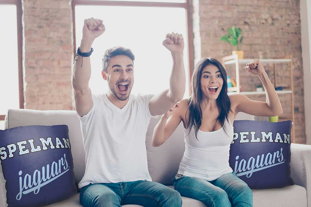 NCAA Spelman Jaguars Alumni Throw Pillow 18x18 Inches