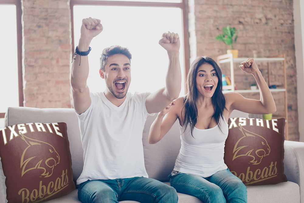 NCAA Texas State Bobcats Alumni Throw Pillow 18x18 Inches