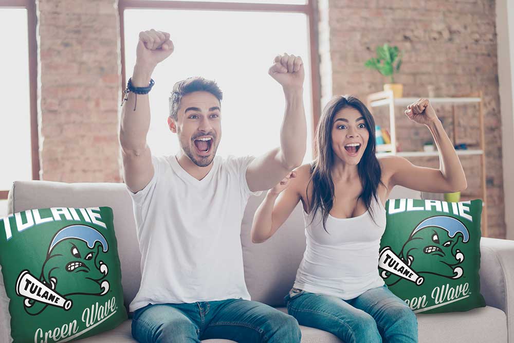 NCAA Tulane Green Wave Alumni Throw Pillow 18x18 Inches