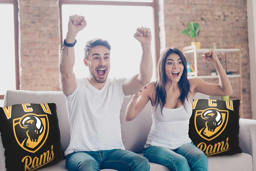 NCAA VCU Rams Alumni Throw Pillow 18x18 Inches