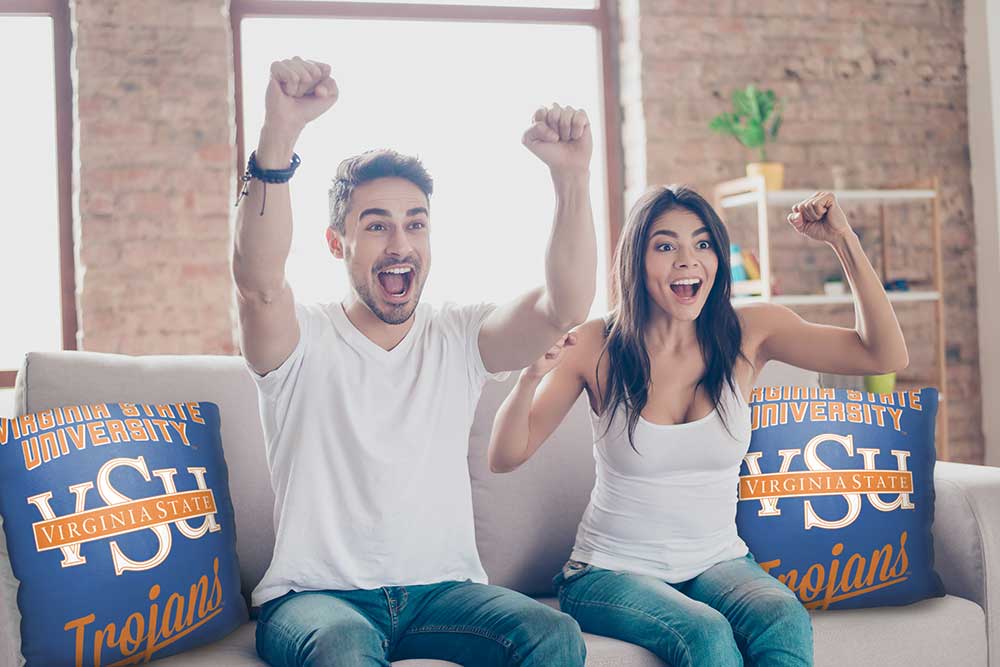 NCAA Virginia State Trojans Alumni Throw Pillow 18x18 Inches