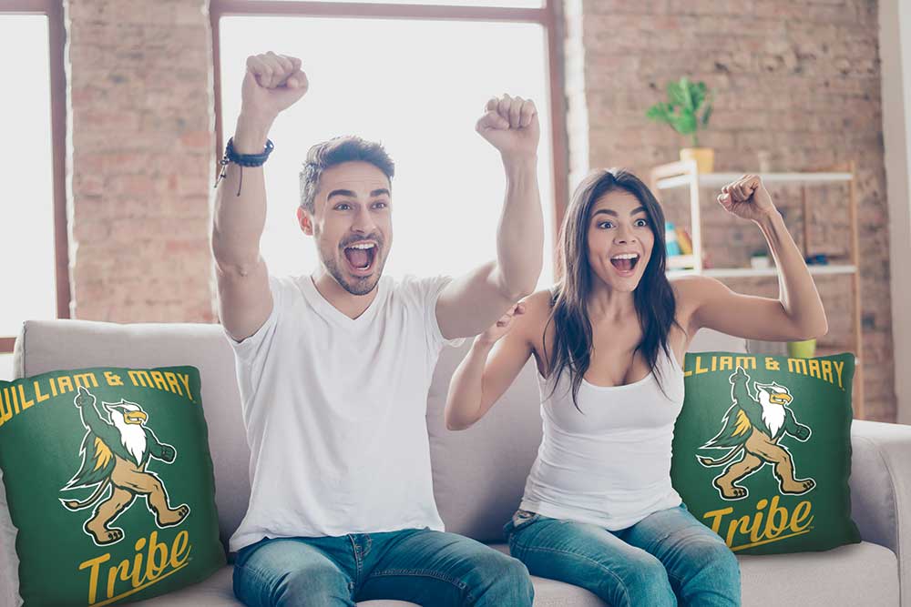 NCAA William & Mary Tribe Alumni Throw Pillow 18x18 Inches