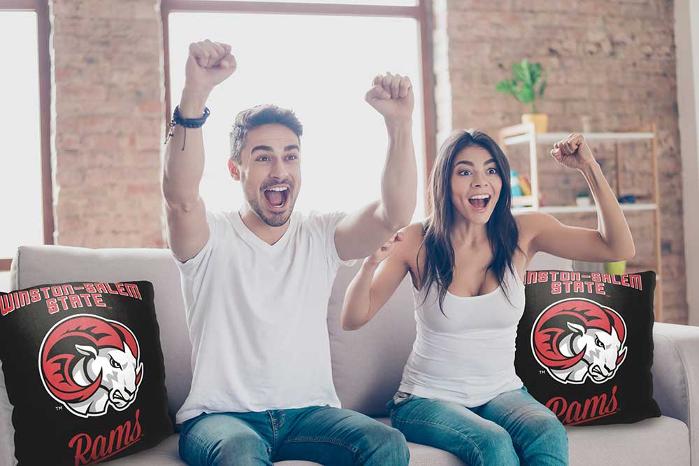 NCAA Winston Salem State Rams Alumni Throw Pillow 18x18 Inches