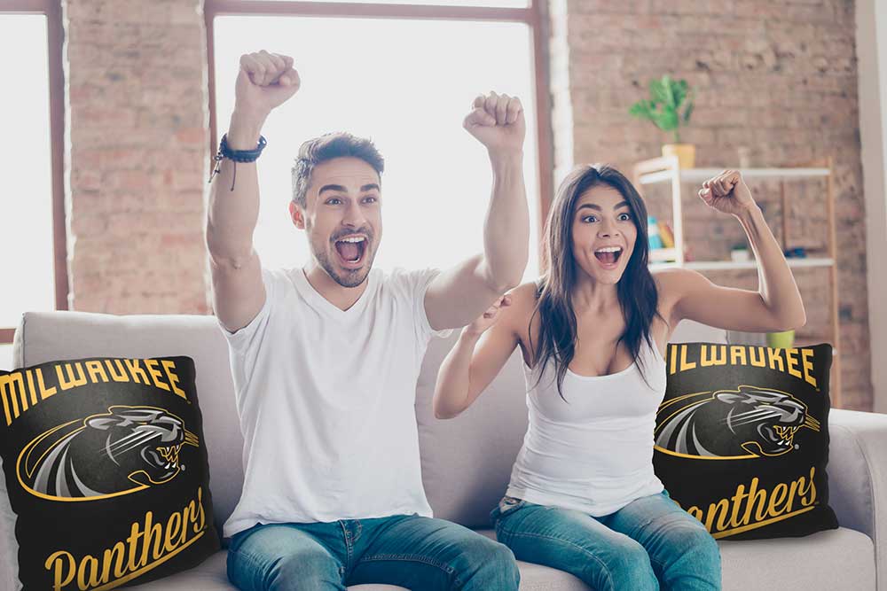 NCAA Wisconsin At Milwaukee Panthers Alumni Throw Pillow 18x18 Inches