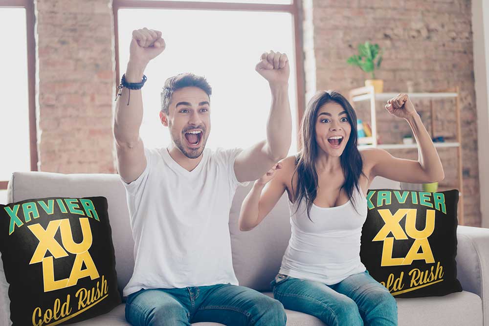 NCAA Xavier Of Louisiana Gold Rush Alumni Throw Pillow 18x18 Inches