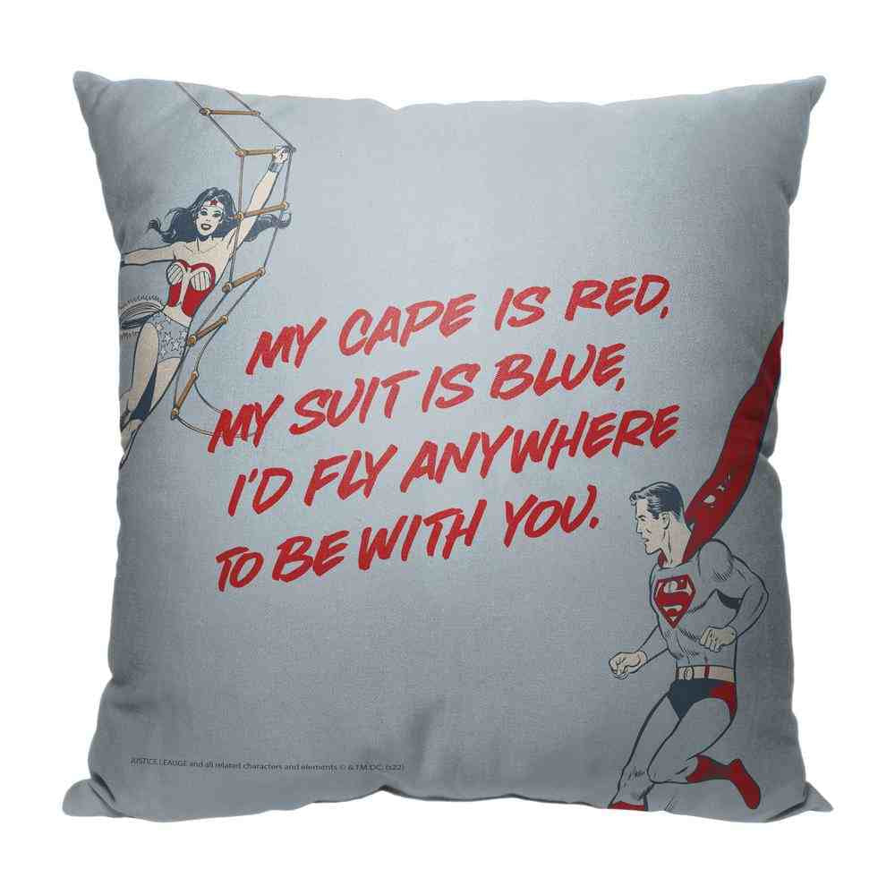 Warner Bros. Superman Fly To Be With You Throw Pillow 18x18 Inches