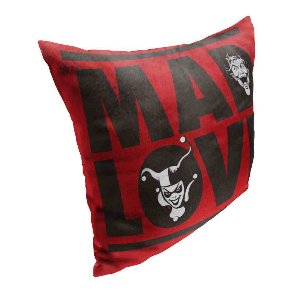 Warner Bros. Batman Mad Love Throw Pillow 18x18 Inches