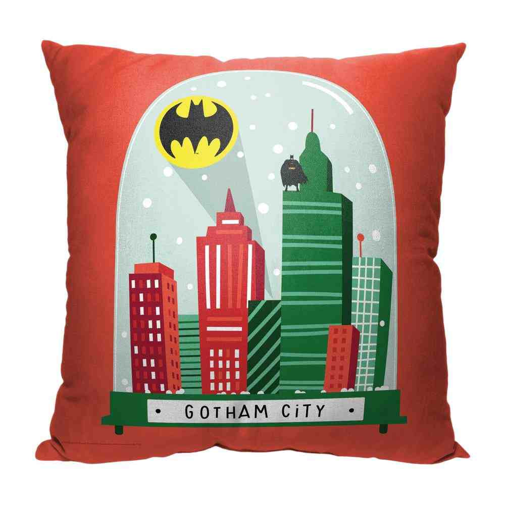 Warner Bros. Justice League Gotham Globe Throw Pillow 18x18 Inches