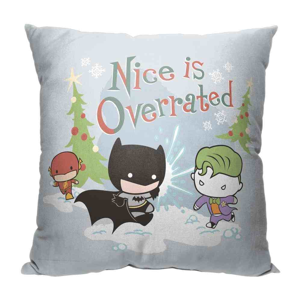 Warner Bros. Justice League Nice Is Overrated Throw Pillow 18x18 Inches