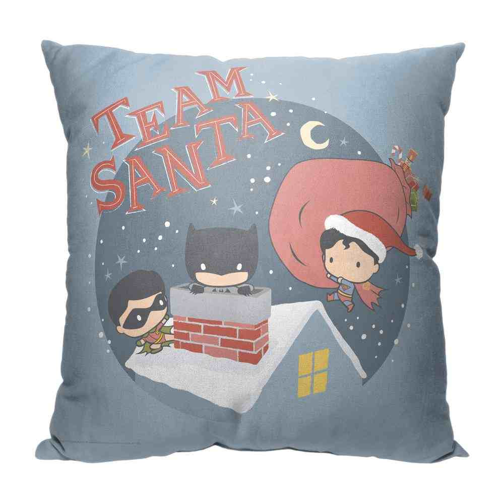 Warner Bros. Justice League Team Santa Throw Pillow 18x18 Inches