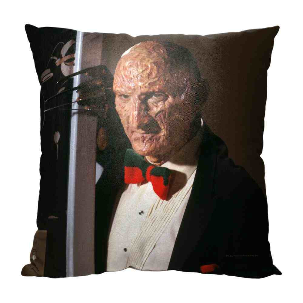 Warner Bros. Nightmare on Elm Street Dapper Freddy Throw Pillow 18x18 Inches