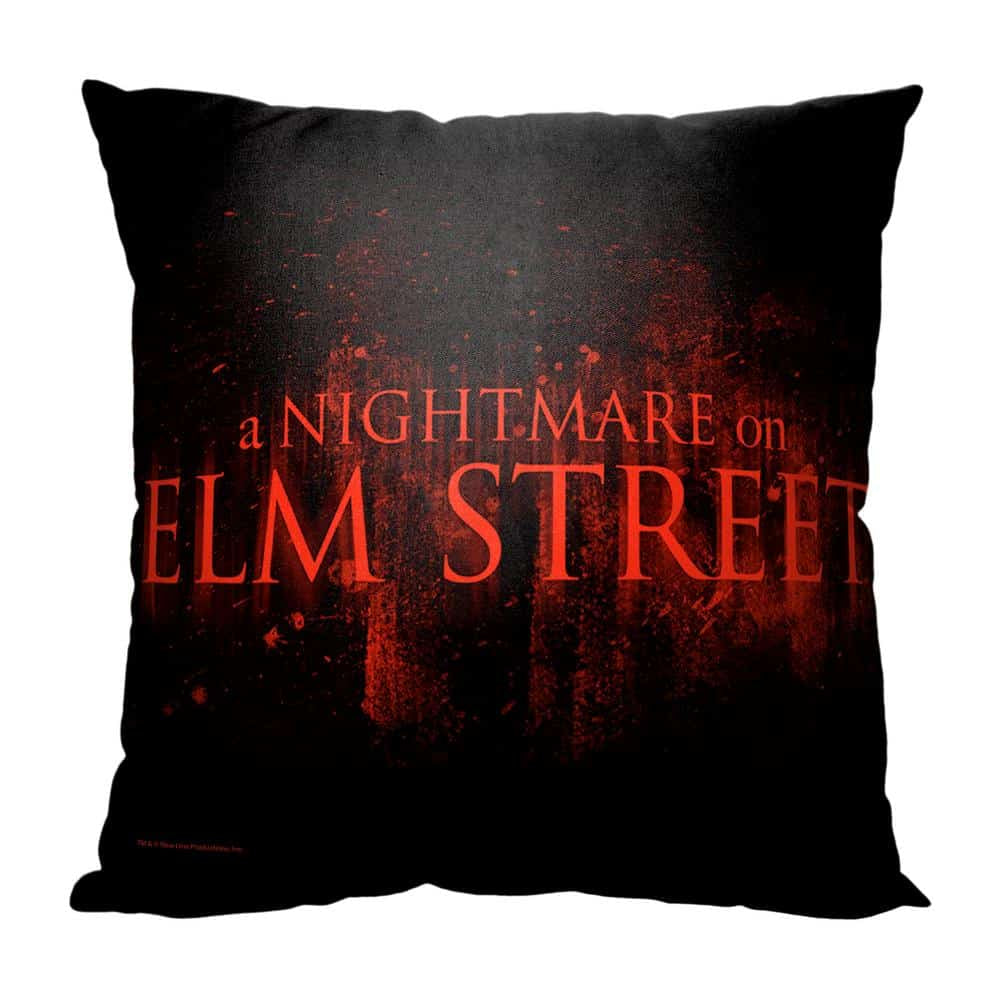 Warner Bros. Nightmare on Elm Street Title Throw Pillow 18x18 Inches
