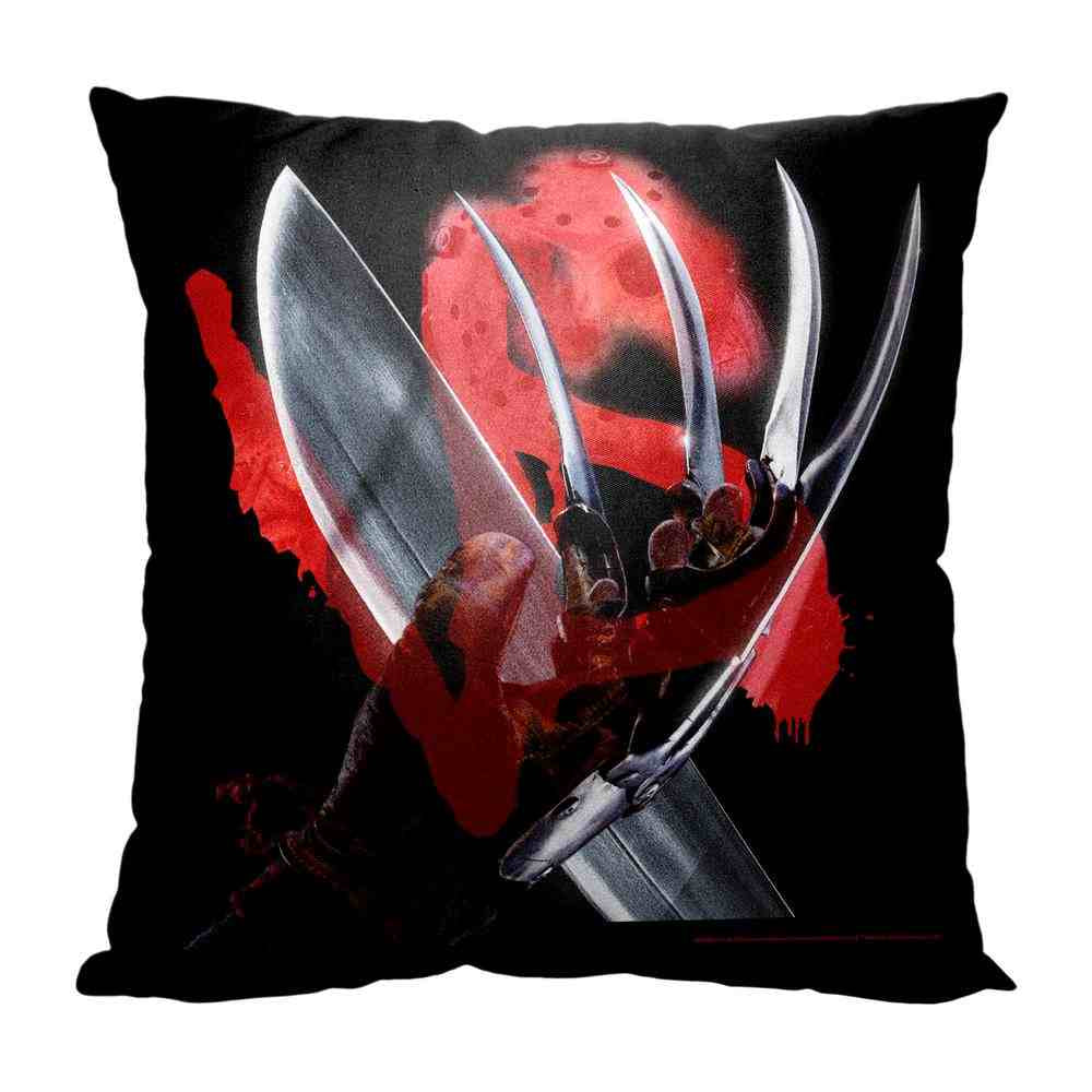 Warner Bros. Nightmare on Elm Street Brandish Your Weapons Throw Pillow 18x18 Inches